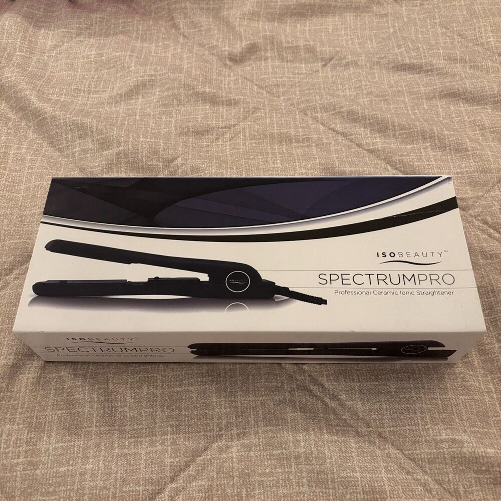 ISO Beauty Spectrum Pro Professional Ceramic Ionic Hair Straightener Black